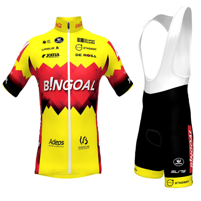 2023 Bingoal Cycling Short Sleeves Jersey And Bib Shorts Set