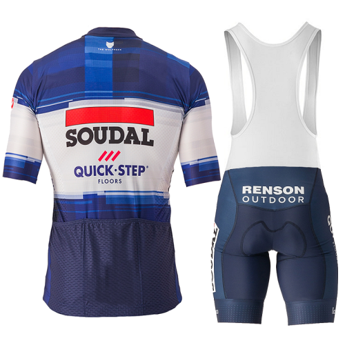 2023 Soudal - Quick Step Cycling Short Sleeve Jersey And Bib Shorts Set