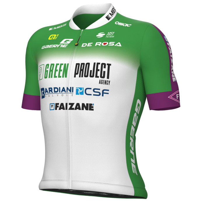 2023 Green Project-Bardiani-CSF-Faizane Cycling Jersey And Bib Shorts Set