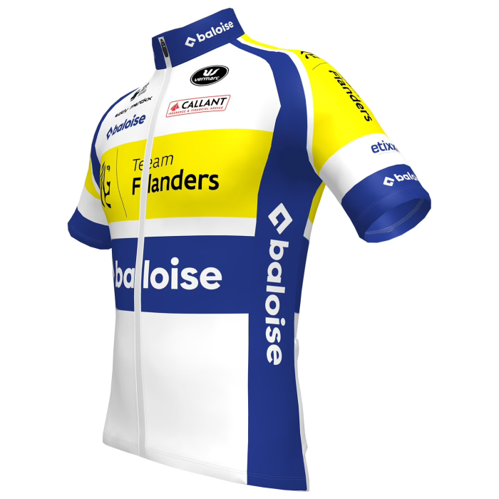 2023 Team Flanders MEN'S Cycling Short Sleeve Jesey And Bib Shorts Set