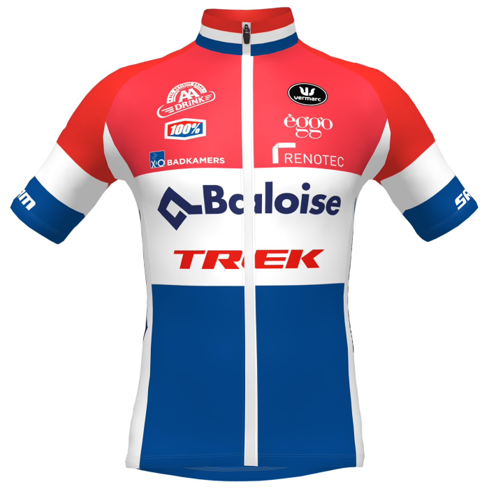 2023 Team BALOISE TREK LIONS DUTCH CHAMPION MEN'S Cycling Short Sleeve Jesey And Bib Shorts Set