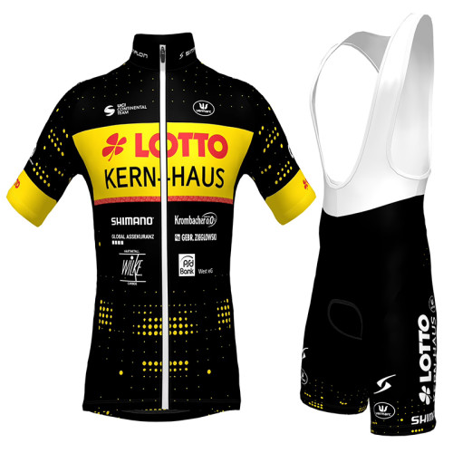 2023 Team LOTTO-KERN HAUS MEN'S Cycling Short Sleeve Jesey And Bib Shorts Set