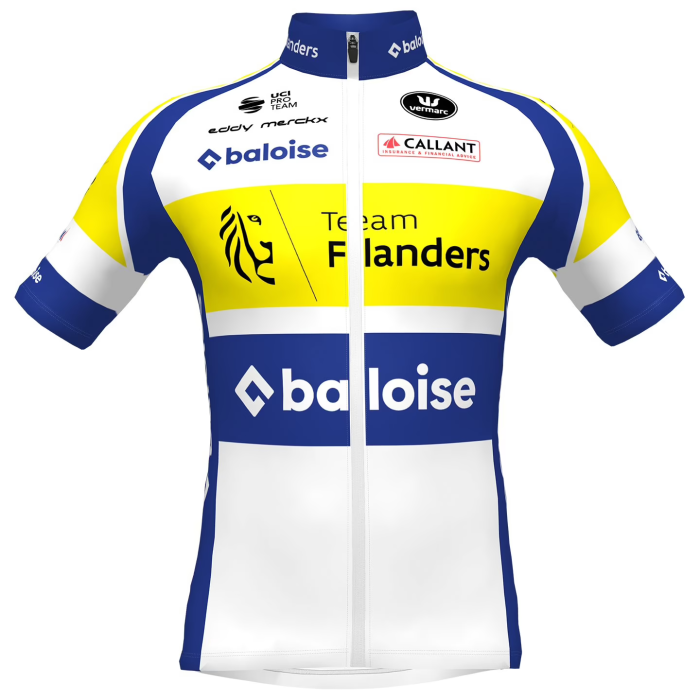 2023 Team Flanders MEN'S Cycling Short Sleeve Jesey And Bib Shorts Set