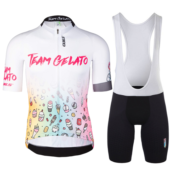 2023 Team Q36.5 R2 TEAM GELATO Cycling Short Sleeve Jersey And Bib Shorts Set