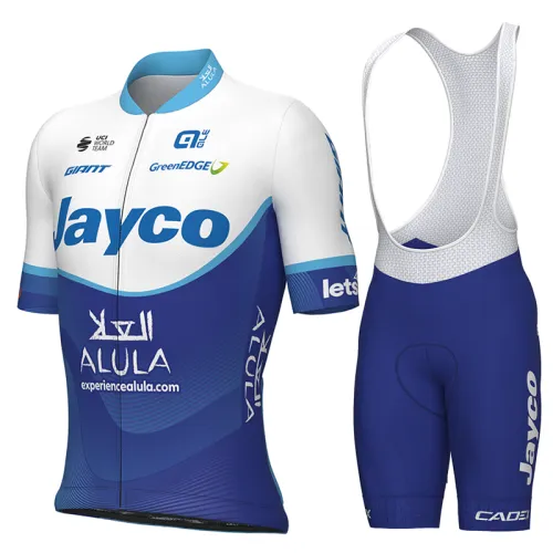 2023 Team JAYCO Cycling Short Sleeve Jersey And Bib Shorts Set