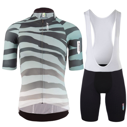 2023 Team Q36.5 Tiger Sage R2 Cycling Short Sleeve Jersey And Bib Shorts Set