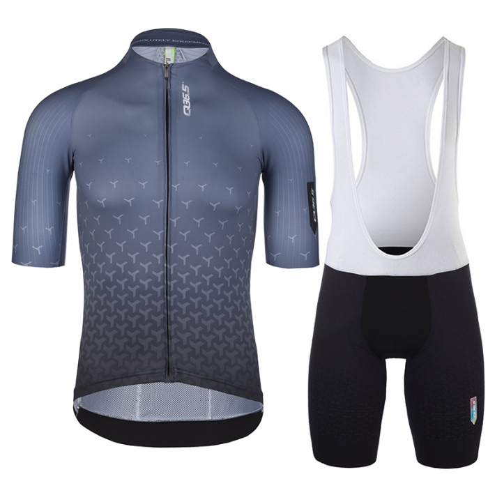 2023 Team Q36. Y R2 Cycling Short Sleeve Jersey And Bib Shorts Set Black