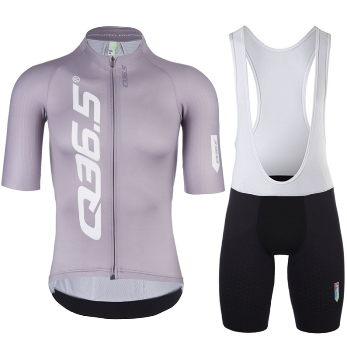 2023 Team Q36.5 R2 Signature Titanium Cycling Short Sleeve Jersey And Bib Shorts Set