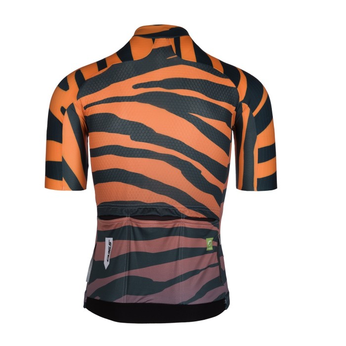 2023 Team Q36.5 Tiger Orange R2 Cycling Short Sleeve Jersey And Bib Shorts Set