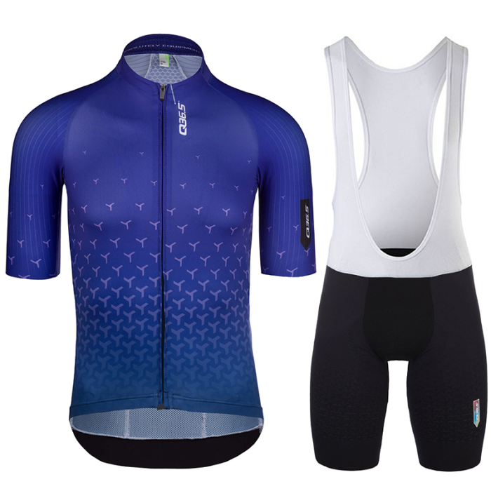 2023 Team Q36. Y R2 Cycling Short Sleeve Jersey And Bib Shorts Set Navy