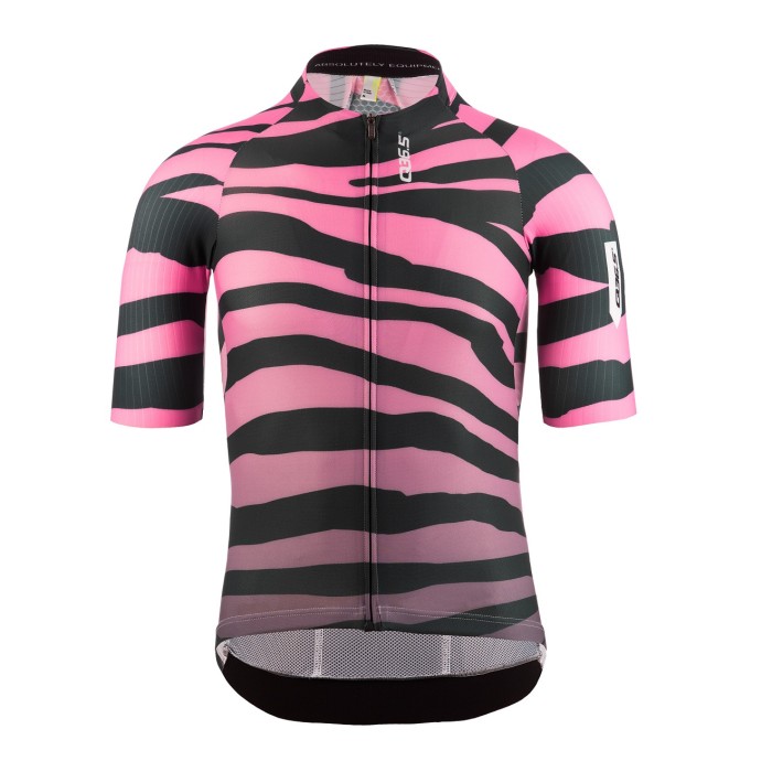 2023 Team Q36.5 Tiger Pink R2 Cycling Short Sleeve Jersey And Bib Shorts Set