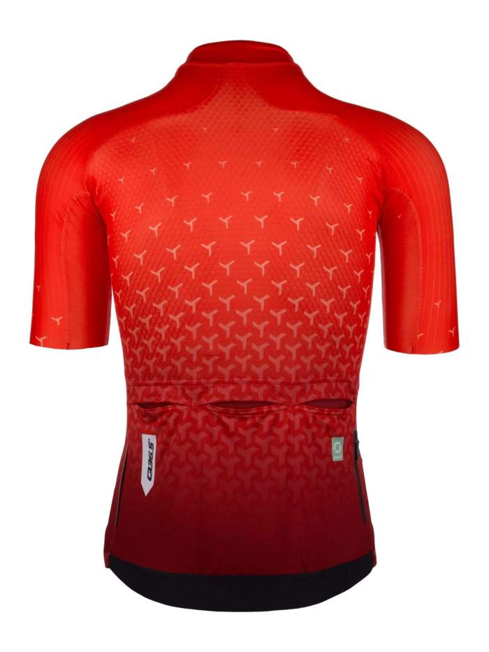 2023 Team Q36. Y R2 Cycling Short Sleeve Jersey And Bib Shorts Set Red Fluo