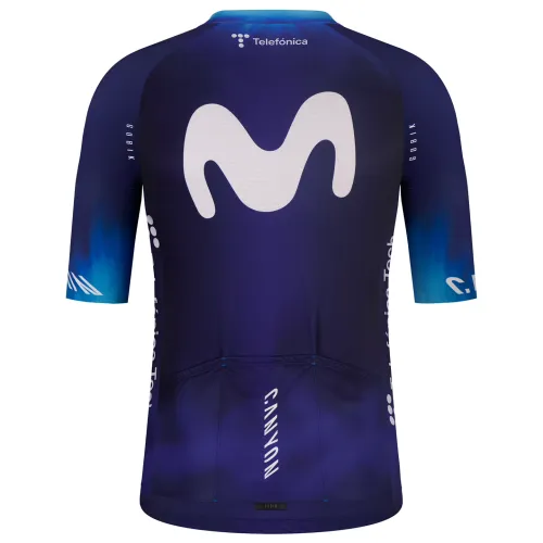 2023 MOVISTAR TEAM Men's Cycling Short Sleeve Jersey And Bib Shorts Set Blue