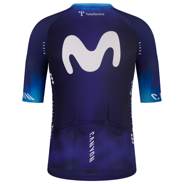 2023 MOVISTAR TEAM Men's Cycling Short Sleeve Jersey And Bib Shorts Set Blue