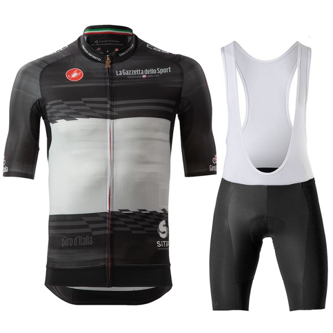 2023 GIRO D'ITALIA MAGLIA NERA RACE Men's Cycling Jersey And Bib Shorts Set Black