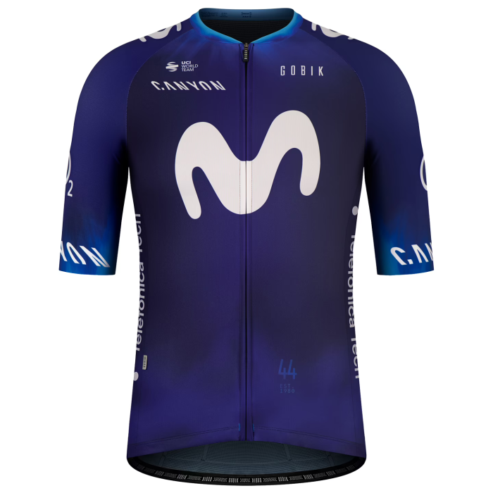 2023 MOVISTAR TEAM Men's Cycling Short Sleeve Jersey And Bib Shorts Set Blue