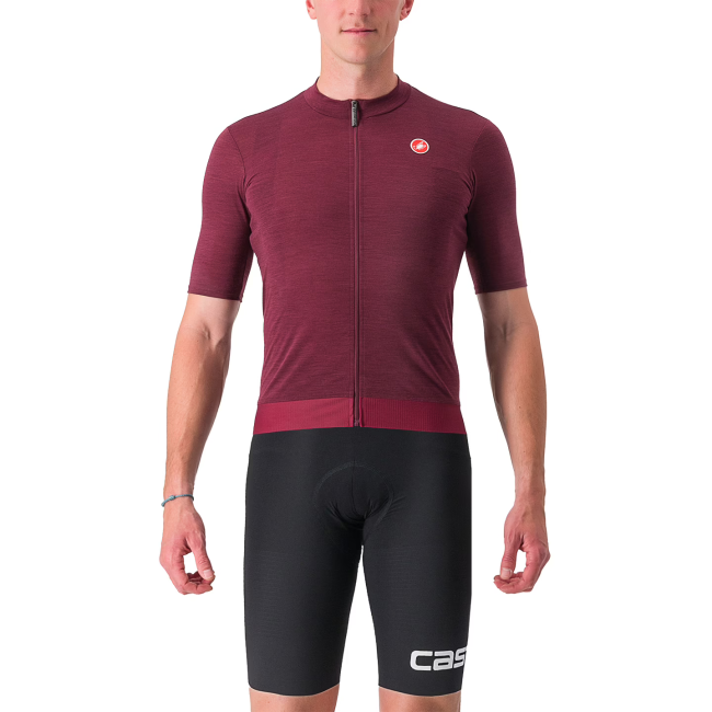 2023 CASTELLI ESSENZA Men's Cycling Jersey And Bib Shorts Set BORDEAUX