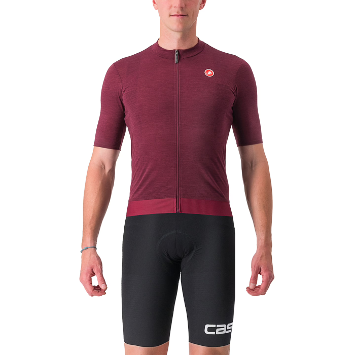 2023 CASTELLI ESSENZA Men's Cycling Jersey And Bib Shorts Set BORDEAUX