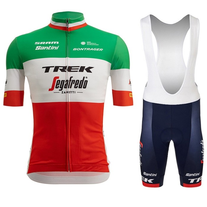 2023 TREK SEGAFREDO ITALIAN CHAMPION Cycling Short Sleeve Jesey And Bib Shorts Set