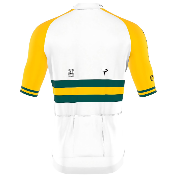 2023 New INEOS GRENADIERS Mens Cycling Short Sleeve Jersey And Bib Short Set ICON AUSTRALIAN CHAMPION YELLOW - WHITE