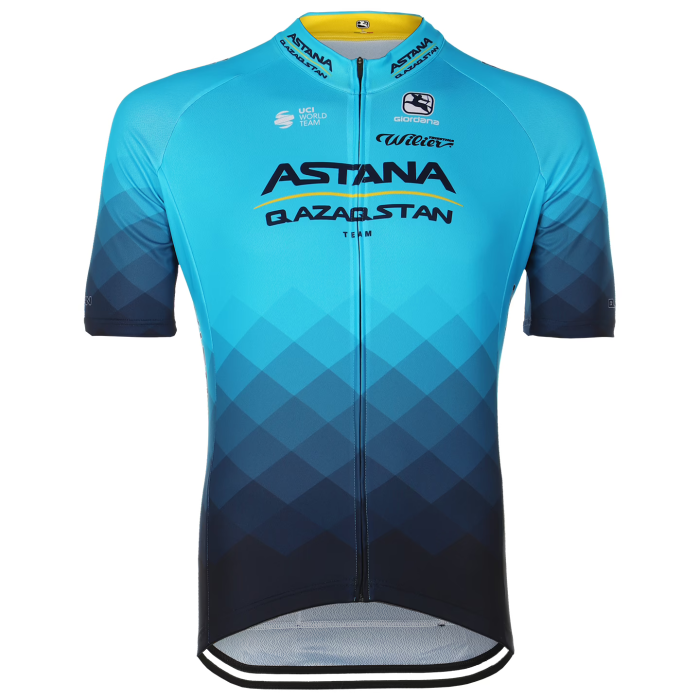 2023 ASTANA QAZAQSTAN KAZAKH CHAMPION Cycling Jersey And Bib Shorts Set TEAL