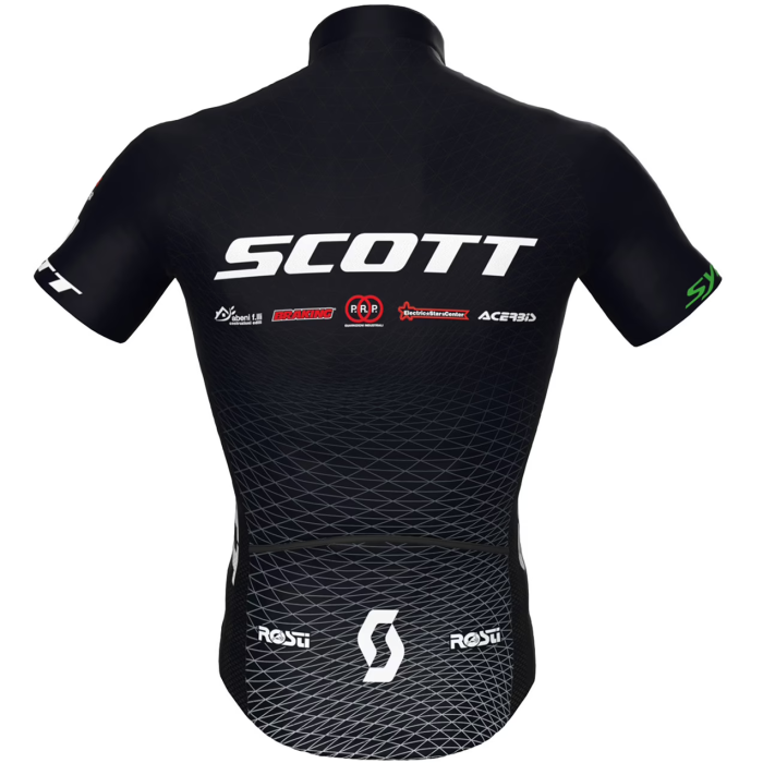 2023 SCOTT RACING TEAM Cycling Jersey And Bib Shorts Set BLACK