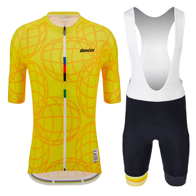 2023 GRANDI CAMPIONI 1982 GOODWILL Cycling Short Sleeve Jesey And Bib Shorts Set YELLOW