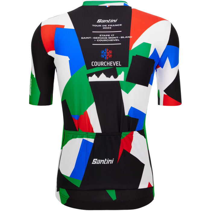 2023 TOUR DE FRANCE MONT BLANC-COURCHEVEL Cycling Short Sleeve Jesey And Bib Shorts Set MULTICOLORED