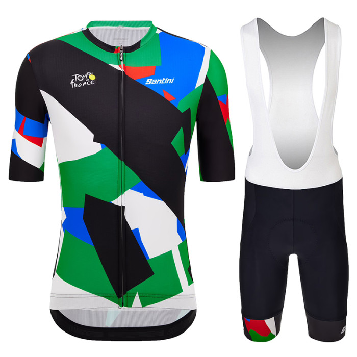 2023 TOUR DE FRANCE MONT BLANC-COURCHEVEL Cycling Short Sleeve Jesey And Bib Shorts Set MULTICOLORED