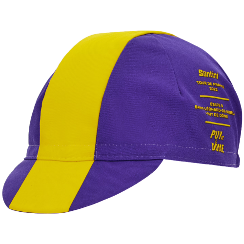 TOUR DE FRANCE CYCLING CAP PUY DE DOME 2023 LILAC - YELLOW