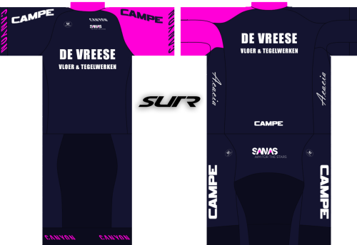 2023 Campe Cycling Team Cycling Short Sleeve Jesey And Bib Shorts Set