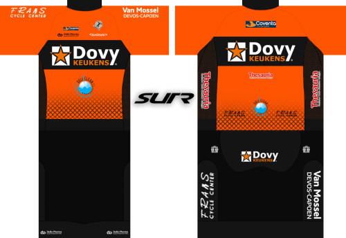 2023 Dovy Keukens - FCC Cycling Team Cycling Short Sleeve Jesey And Bib Shorts Set