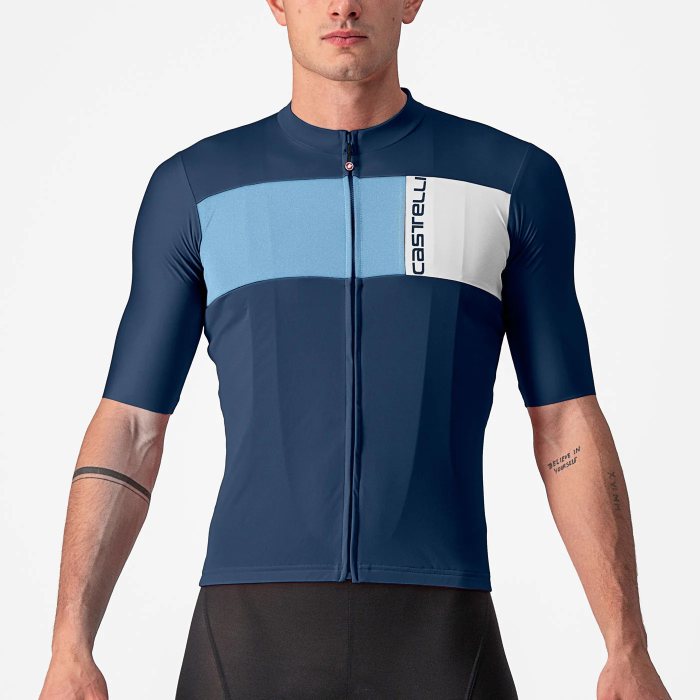 Castelli Prologo 7 cycling jersey - Blue light blue