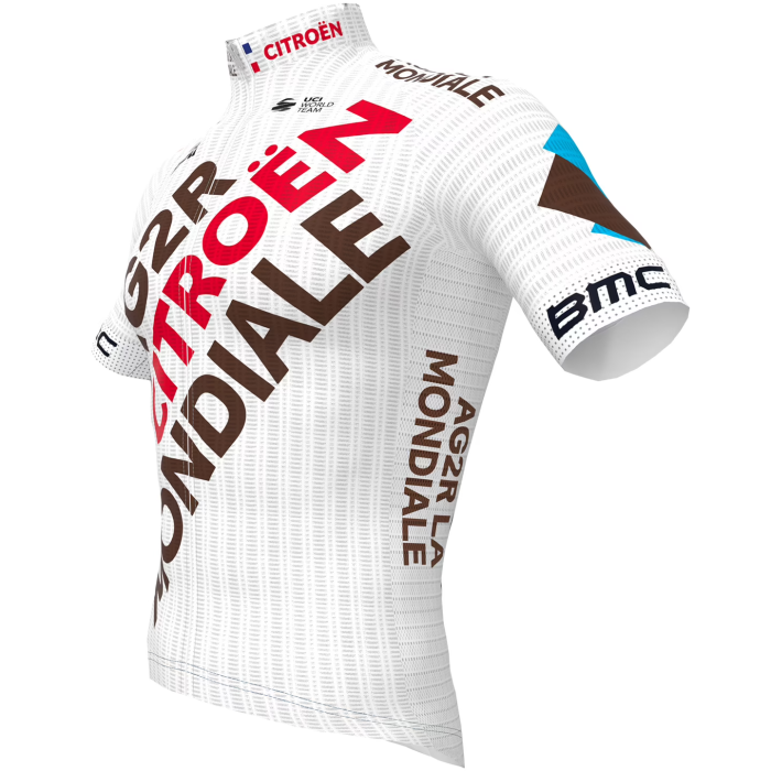 2023 AG2R CITROËN TEAM Cycling Short Sleeve Jersey And Bib Shorts Set WHITE