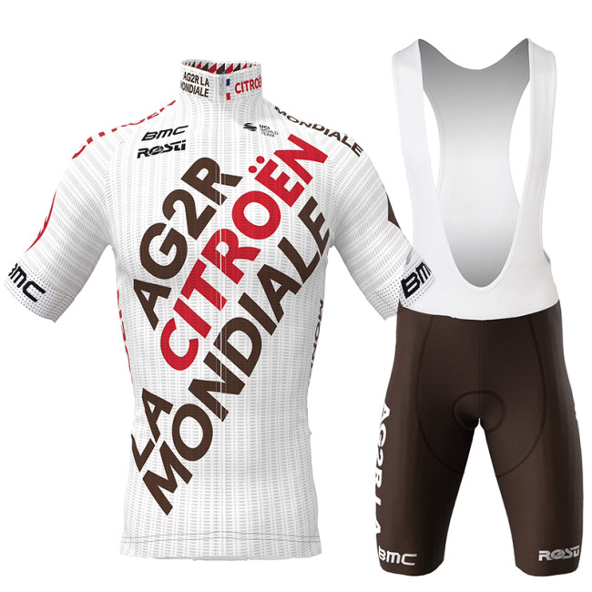 2023 AG2R CITROËN TEAM Cycling Short Sleeve Jersey And Bib Shorts Set WHITE