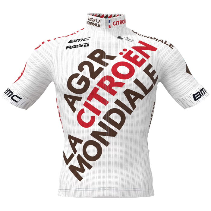 2023 AG2R CITROËN TEAM Cycling Short Sleeve Jersey And Bib Shorts Set WHITE