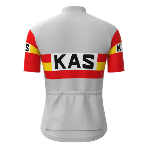 KAS Grey Retro Cycling Jersey