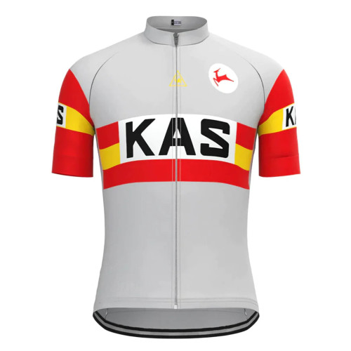 KAS Grey Retro Cycling Jersey