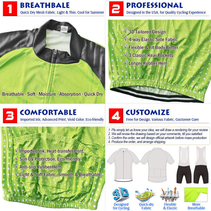 Customized Cycling Jersey Factory OEM Design Top Shirt Personalized Bike Clothes