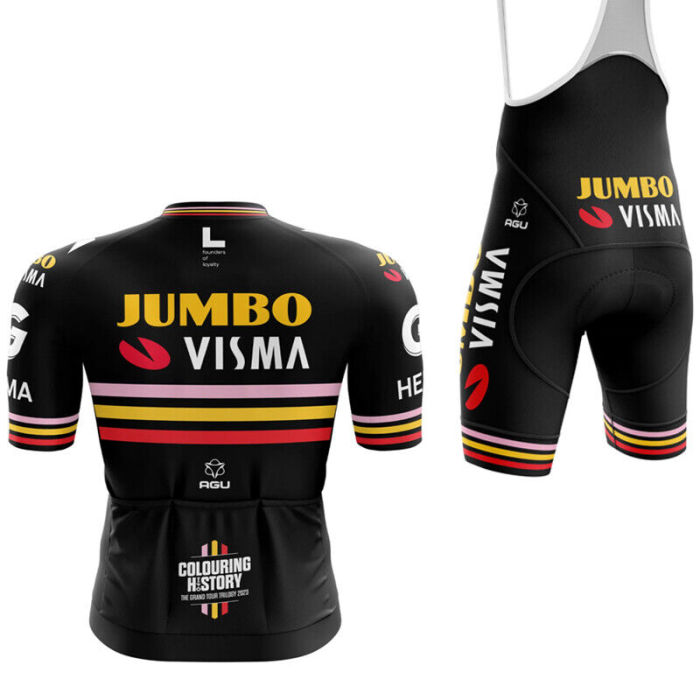 2023 Jumbo-Visma cycling team Short sleeve jersey bib shorts set cycling jersey