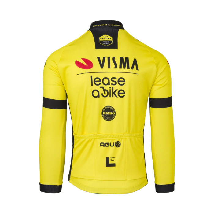 TEAM VISMA-LEASE A BIKE LONG SLEEVE JERSEY 2024 YELLOW - BLACK