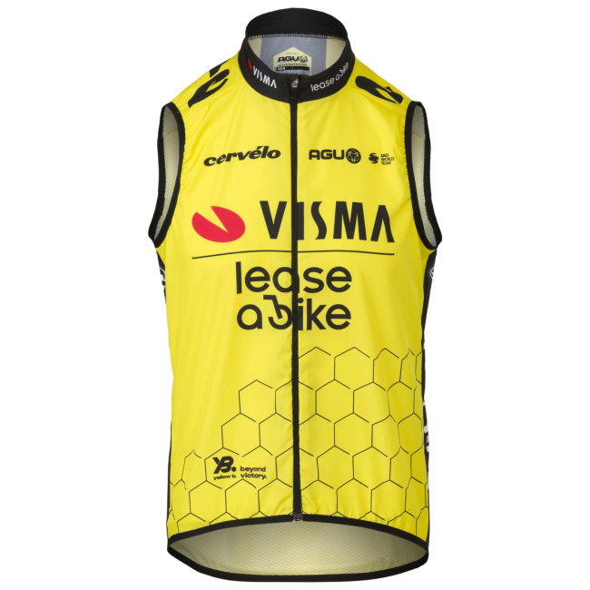 TEAM VISMA-LEASE A BIKE WIND VEST 2024 YELLOW - BLACK