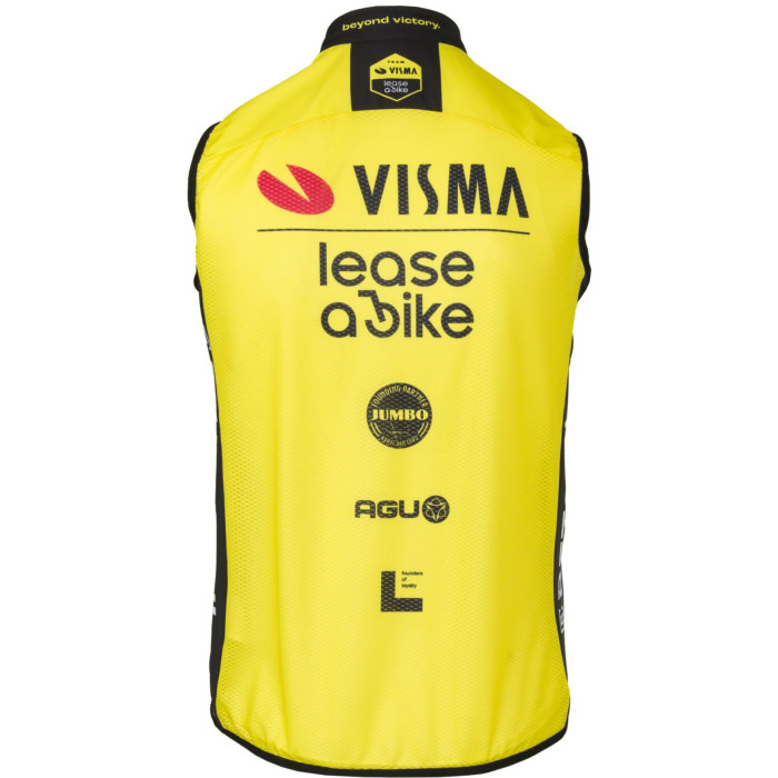 TEAM VISMA-LEASE A BIKE WIND VEST 2024 YELLOW - BLACK