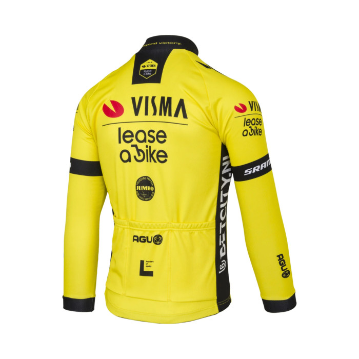 TEAM VISMA-LEASE A BIKE LONG SLEEVE JERSEY 2024 YELLOW - BLACK