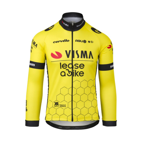 TEAM VISMA-LEASE A BIKE LONG SLEEVE JERSEY 2024 YELLOW - BLACK