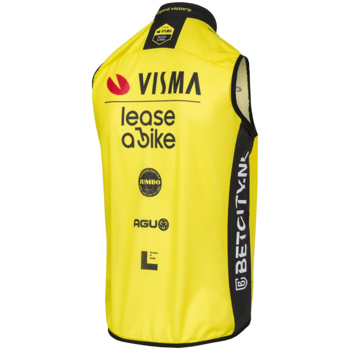 TEAM VISMA-LEASE A BIKE WIND VEST 2024 YELLOW - BLACK