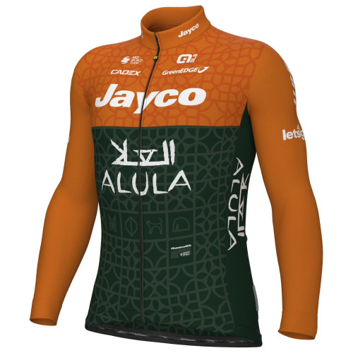 TEAM JAYCO-ALULA LONG SLEEVE JERSEY TDF 2024 ORANGE - GREEN