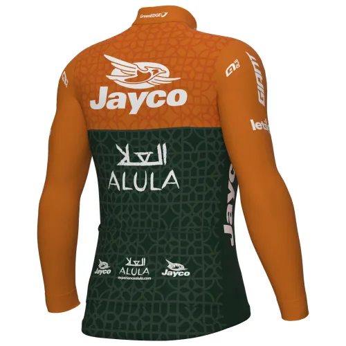 TEAM JAYCO-ALULA LONG SLEEVE JERSEY TDF 2024 ORANGE - GREEN