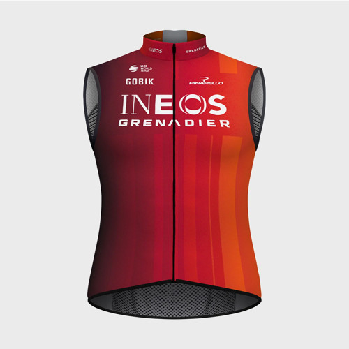 INEOS GRENADIERS WIND VEST 2025 RED - BLACK
