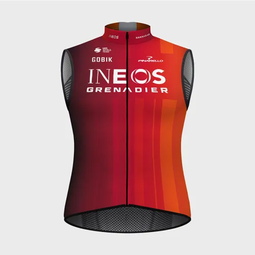 INEOS GRENADIERS WIND VEST 2025 RED - BLACK